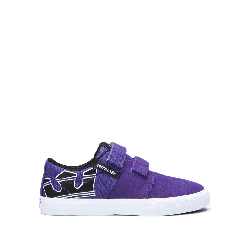 Zapatillas Bajas Supra Argentina Niños - STACKS II VULC VELCRO Moradas (PNIJY-3417)